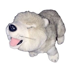 Polar Graphics USA Howling Gray Grey Wolf Plush Animal Standing Realistic EUC